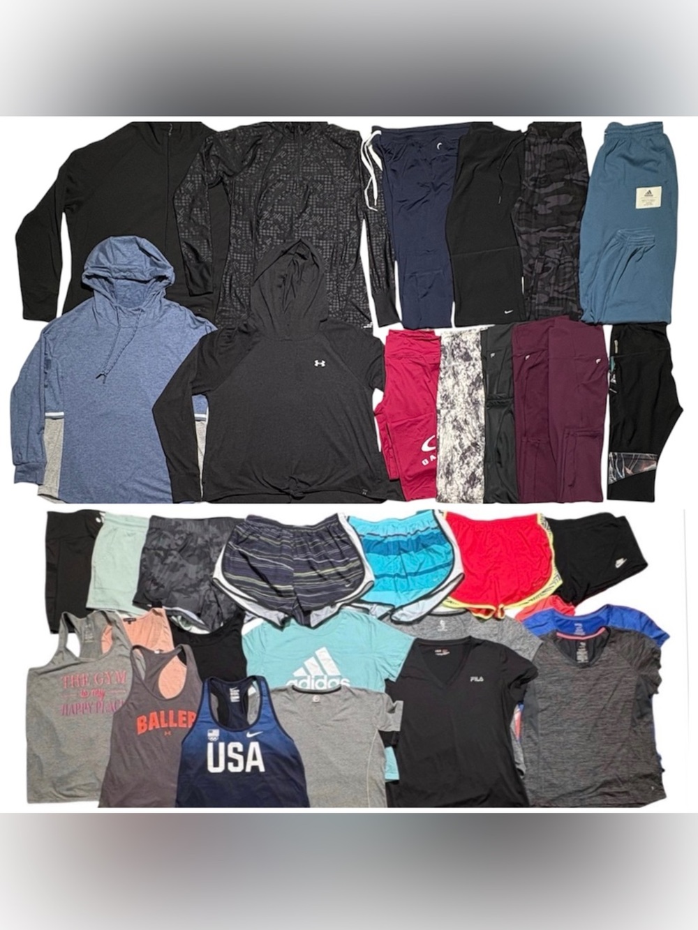Huge Bundle 33 Activewear Nike Adidas Oakley Fabletics Under Armour ect sz XL